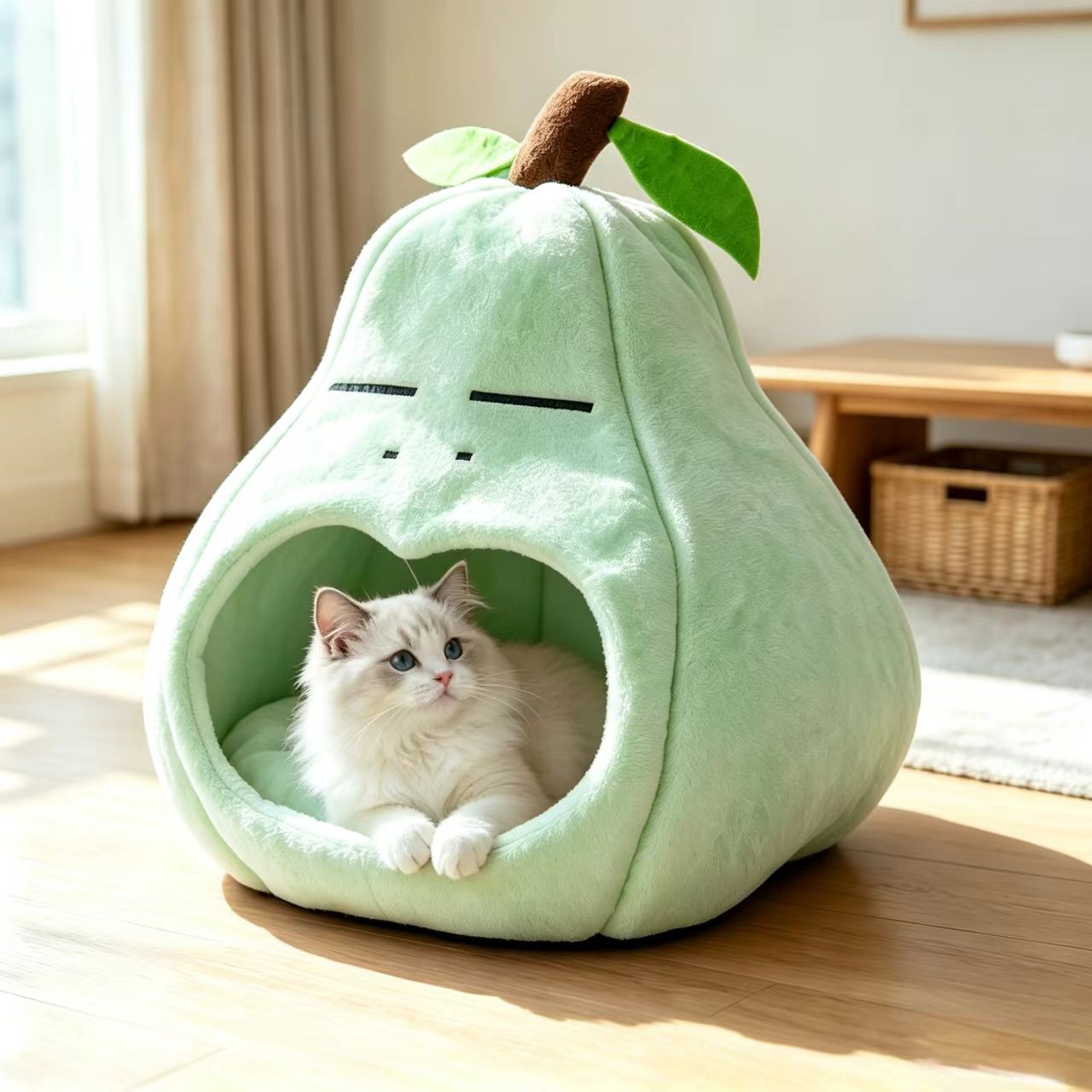 Fruit Shaped Cat Cave Bed – OEM Removable Cover Washable Pet Sofa – Custom Foam Pet Bed Manufacturer China